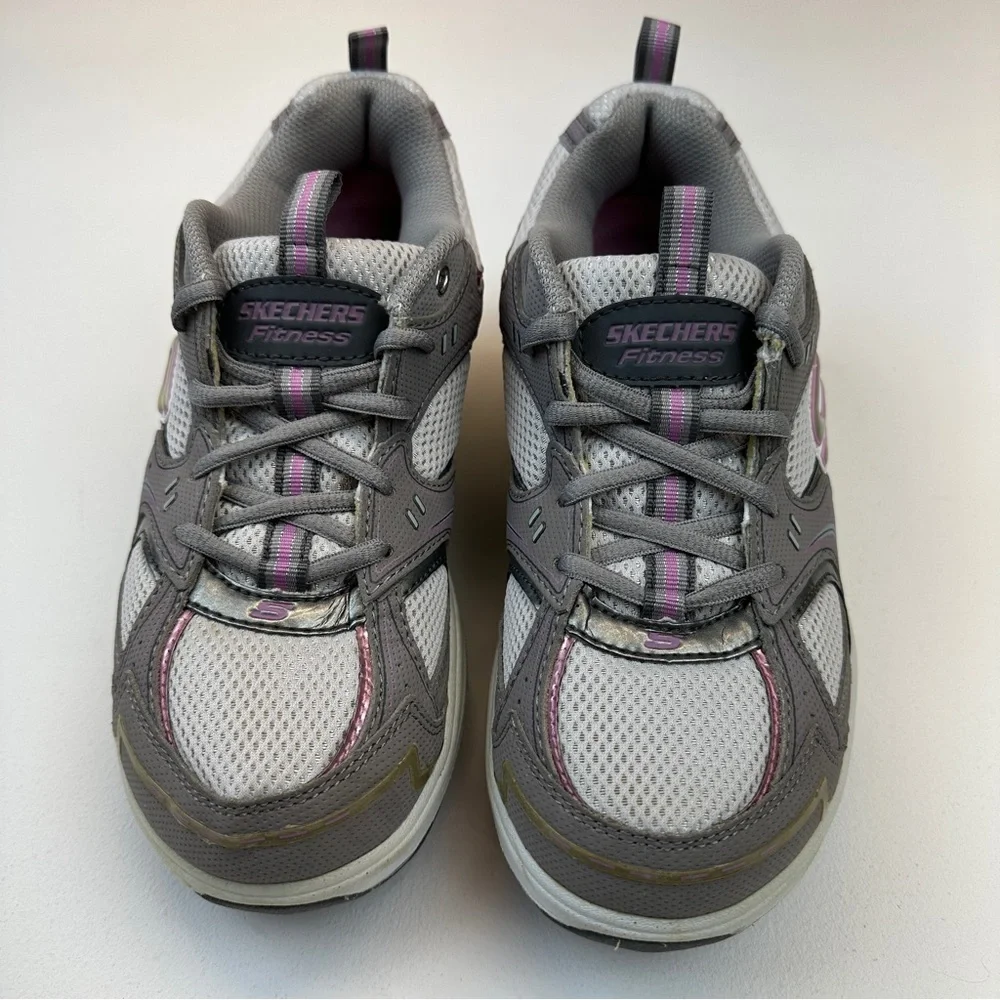 Sketchers Shape-ups Pink & Gray Size 7.5 - Picture 3 of 12